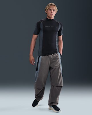 【COLOR iN ID】glossy tech pants Nike Tech Men's Dri-FIT Woven Color-Block Loose-Fit Pants
